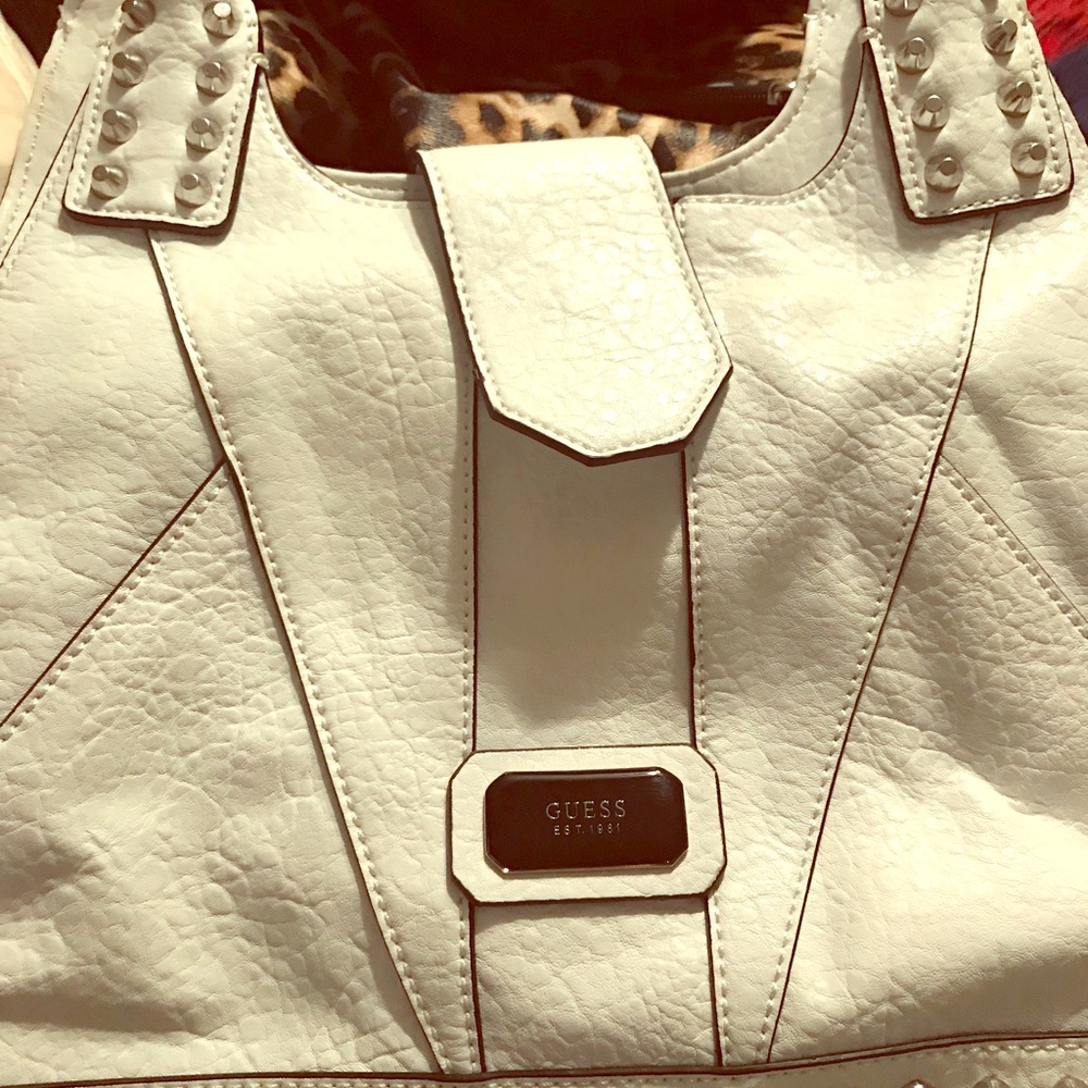 White studded Guess bag